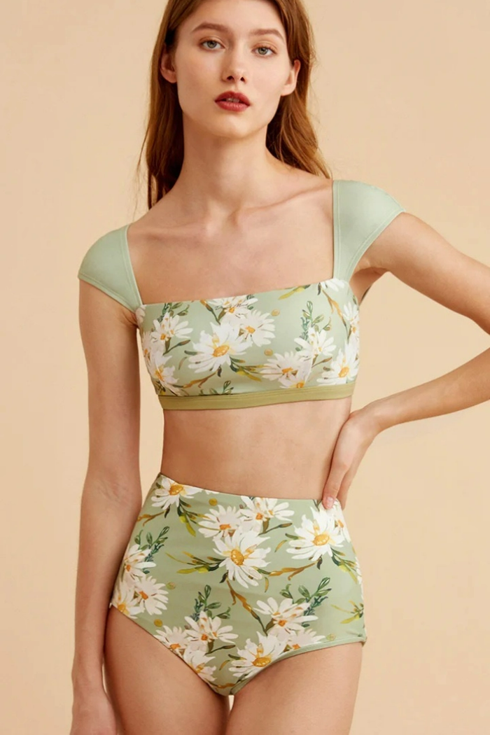 91™ Resort Reversible Spring Floral Print Bikini Set