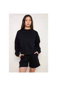 14oz Fleece Crew Neck Sweatshirt | Black