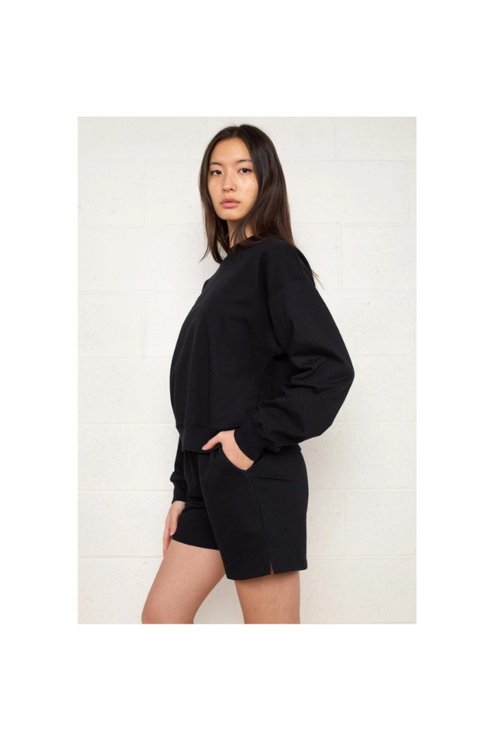 14oz Fleece Crew Neck Sweatshirt | Black