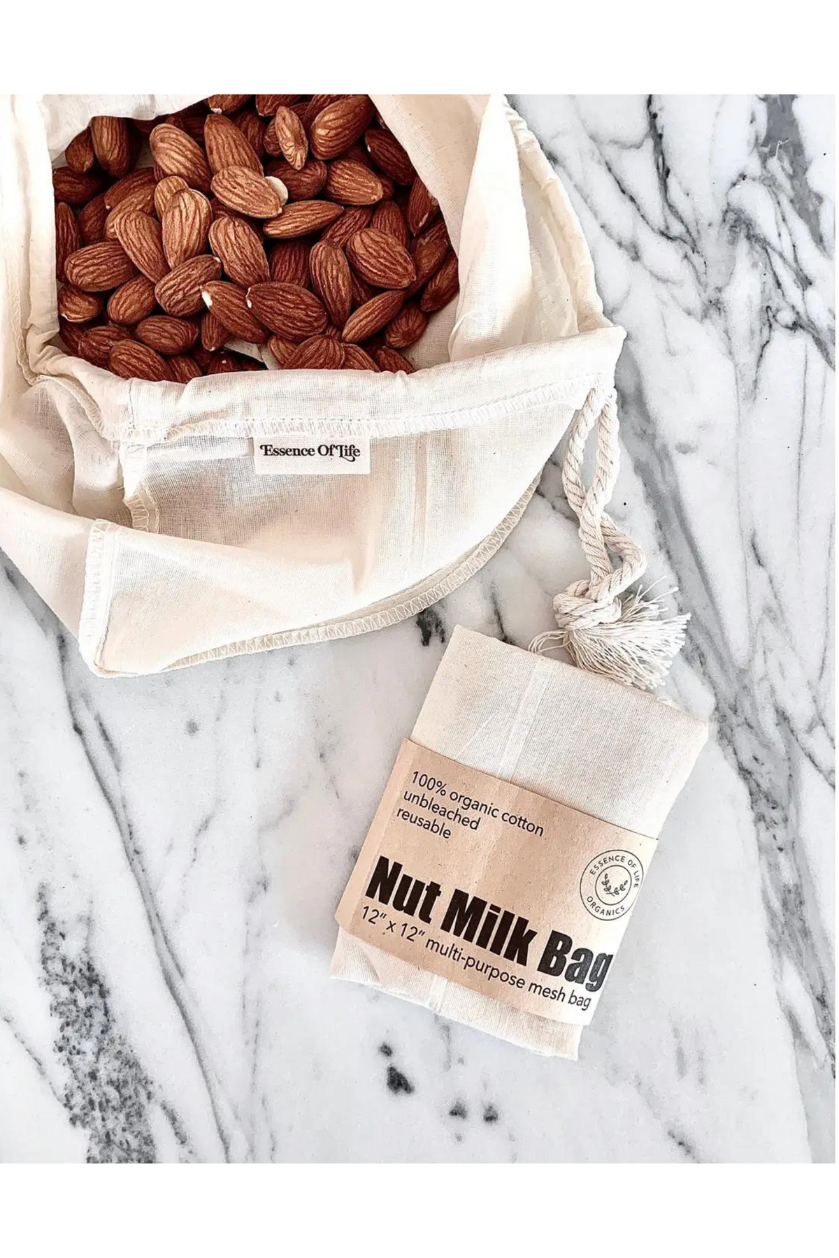 100% Organic Cotton Nut Milk Bag