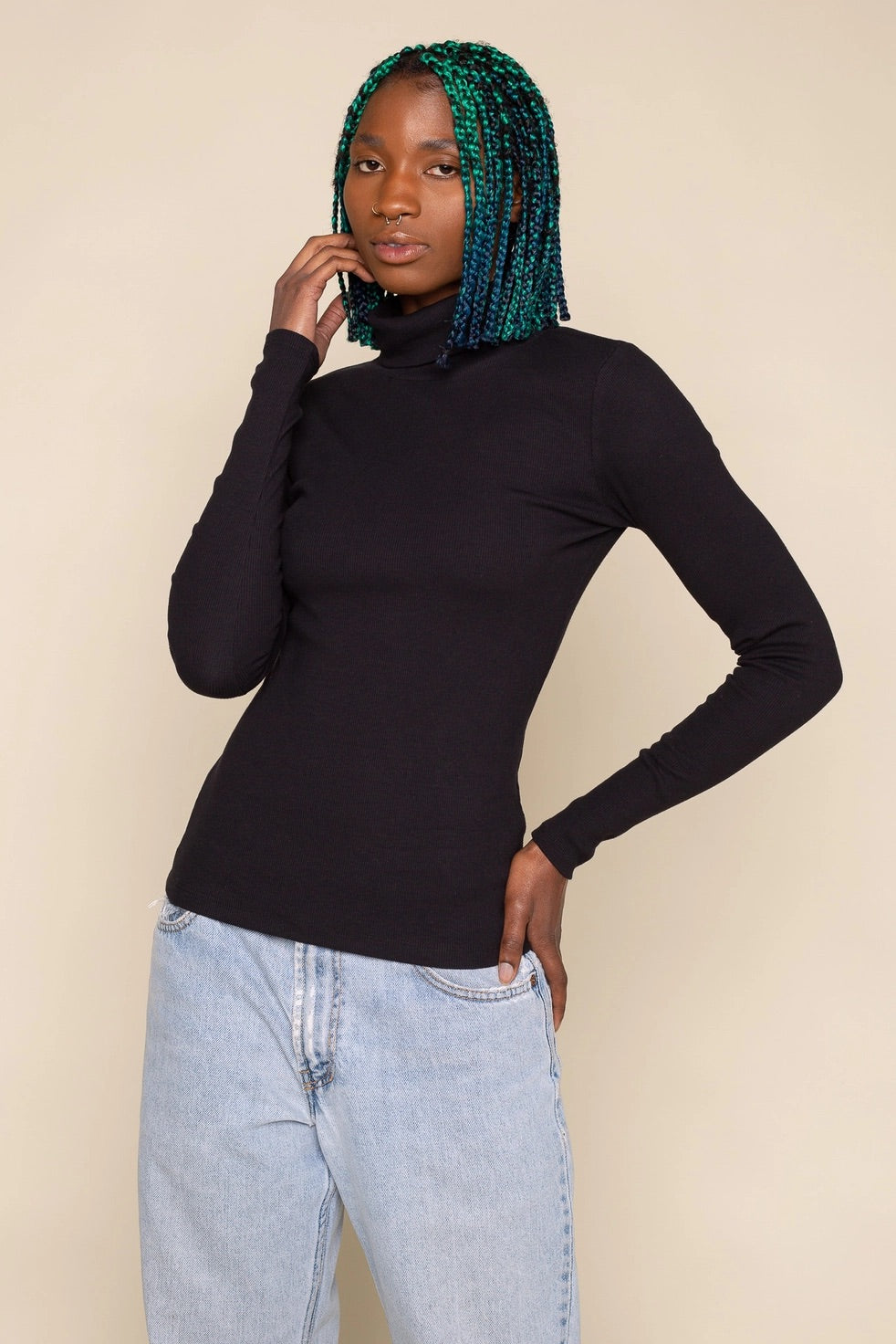 2x1 Rib Turtleneck (Regular Length)