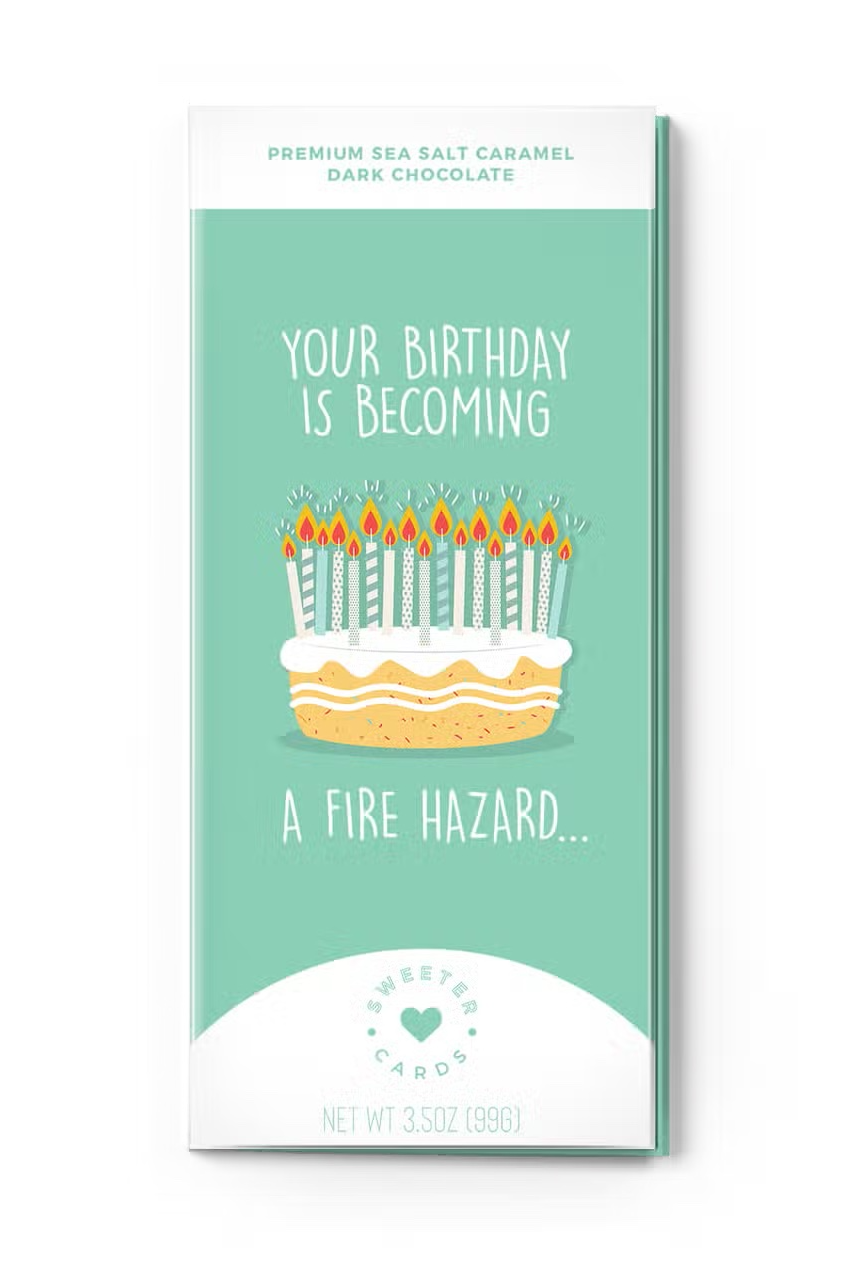 "Happy Birthday" Card + "Complimentary" Chocolate Bar