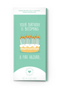 "Happy Birthday" Card + "Complimentary" Chocolate Bar