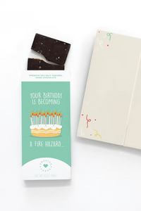 "Happy Birthday" Card + "Complimentary" Chocolate Bar