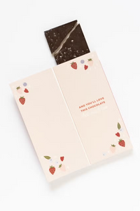 "I Love You" Card + "Complimentary" Chocolate Bar