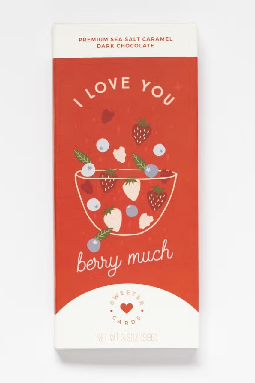 "I Love You" Card + "Complimentary" Chocolate Bar