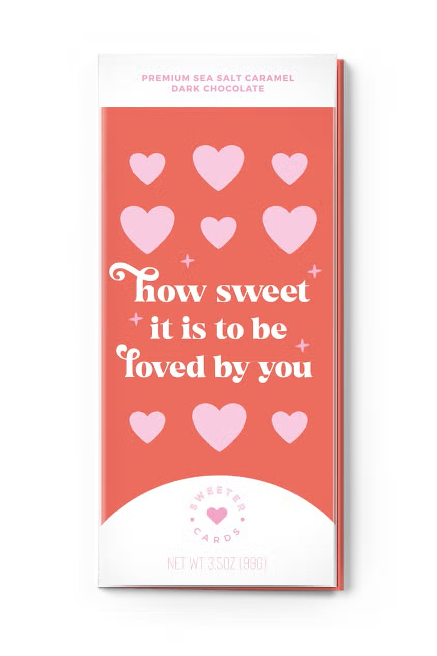 "How Sweet It Is To Be Loved By You" Card + "Complimentary" Chocolate Bar