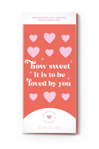 "How Sweet It Is To Be Loved By You" Card + "Complimentary" Chocolate Bar