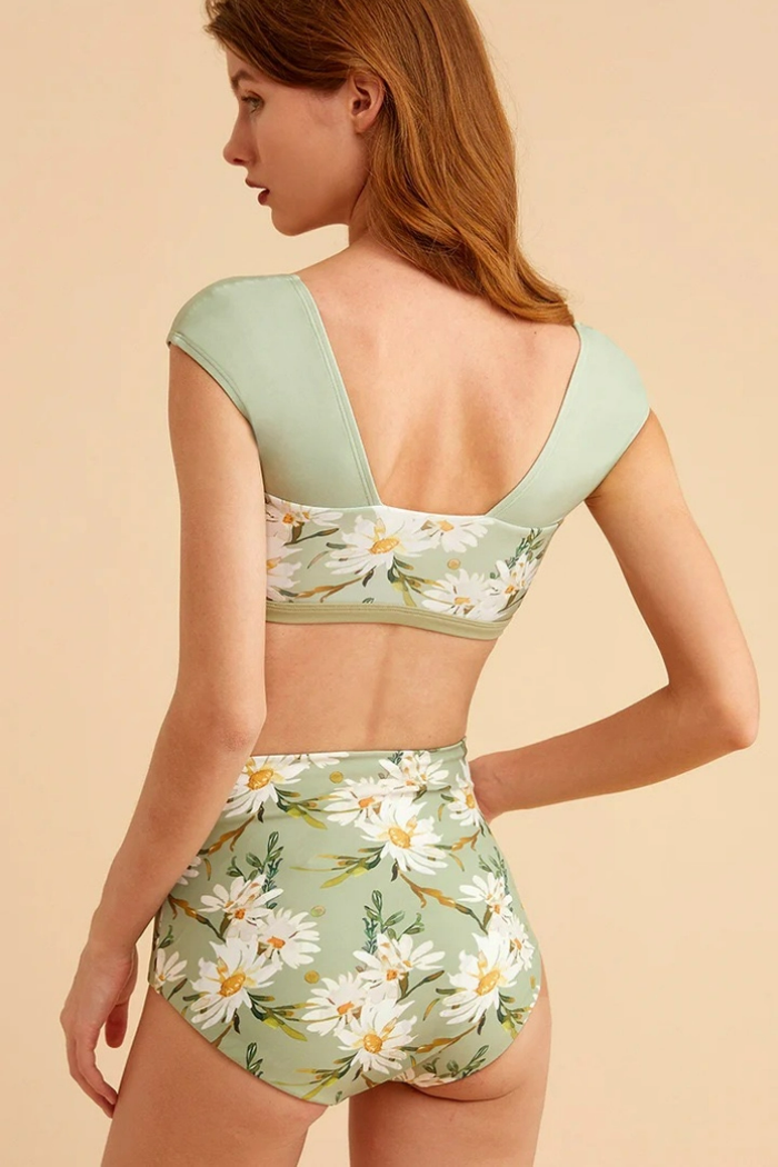 91™ Resort Reversible Spring Floral Print Bikini Set