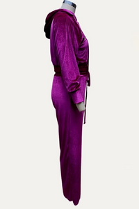 Velvet Cropped Two Piece Set