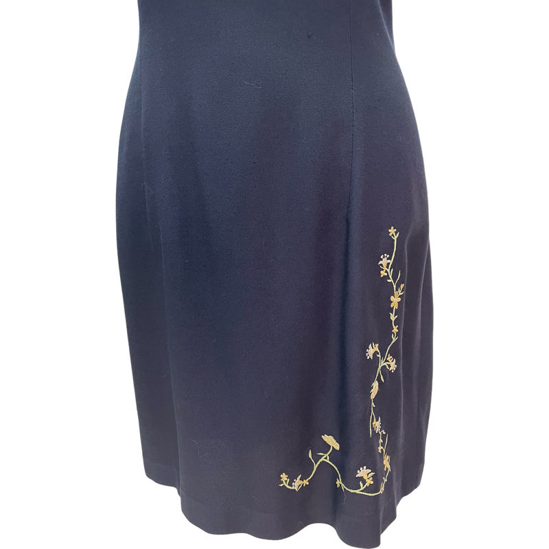 Vintage Navy Embroidered Dress Set