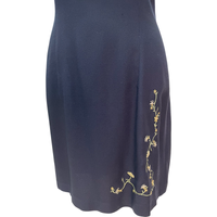 Vintage Navy Embroidered Dress Set