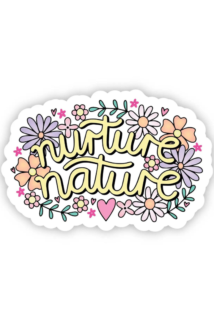 Nurture Nature Floral Sticker