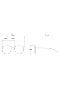 T-Shape Double Bridge Sunglasses