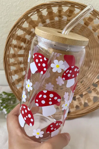 Decorated Glass Cup