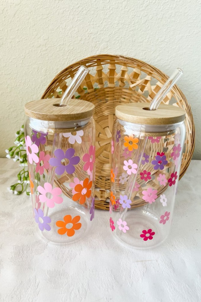 Decorated Glass Cup