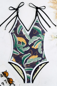 91™ Resort Reversible Floral Print One Piece Swim Suit