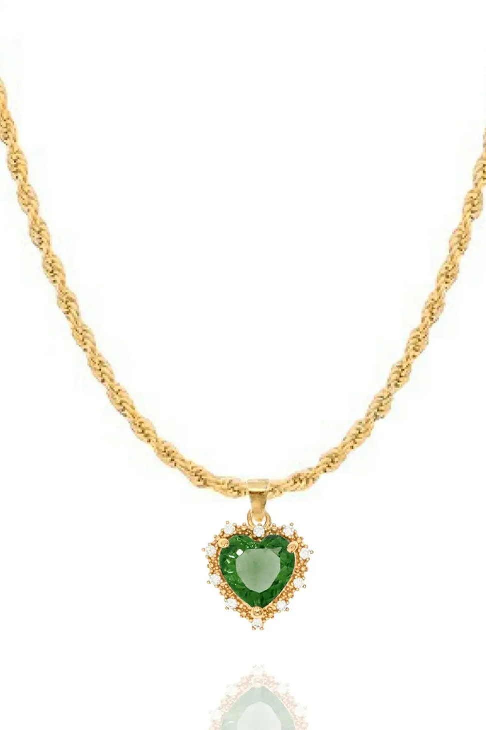 Kind Hearted Necklace in Emerald