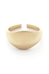 Domed Brass Signet Ring