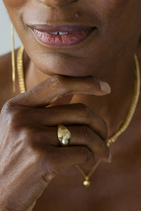 Domed Brass Signet Ring