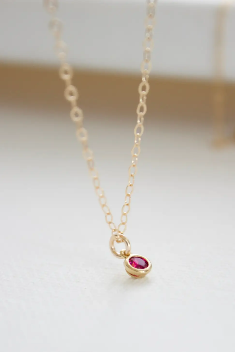 Miniature Birthstone Necklace