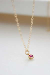 Miniature Birthstone Necklace