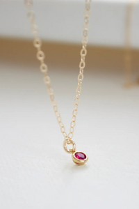 Miniature Birthstone Necklace