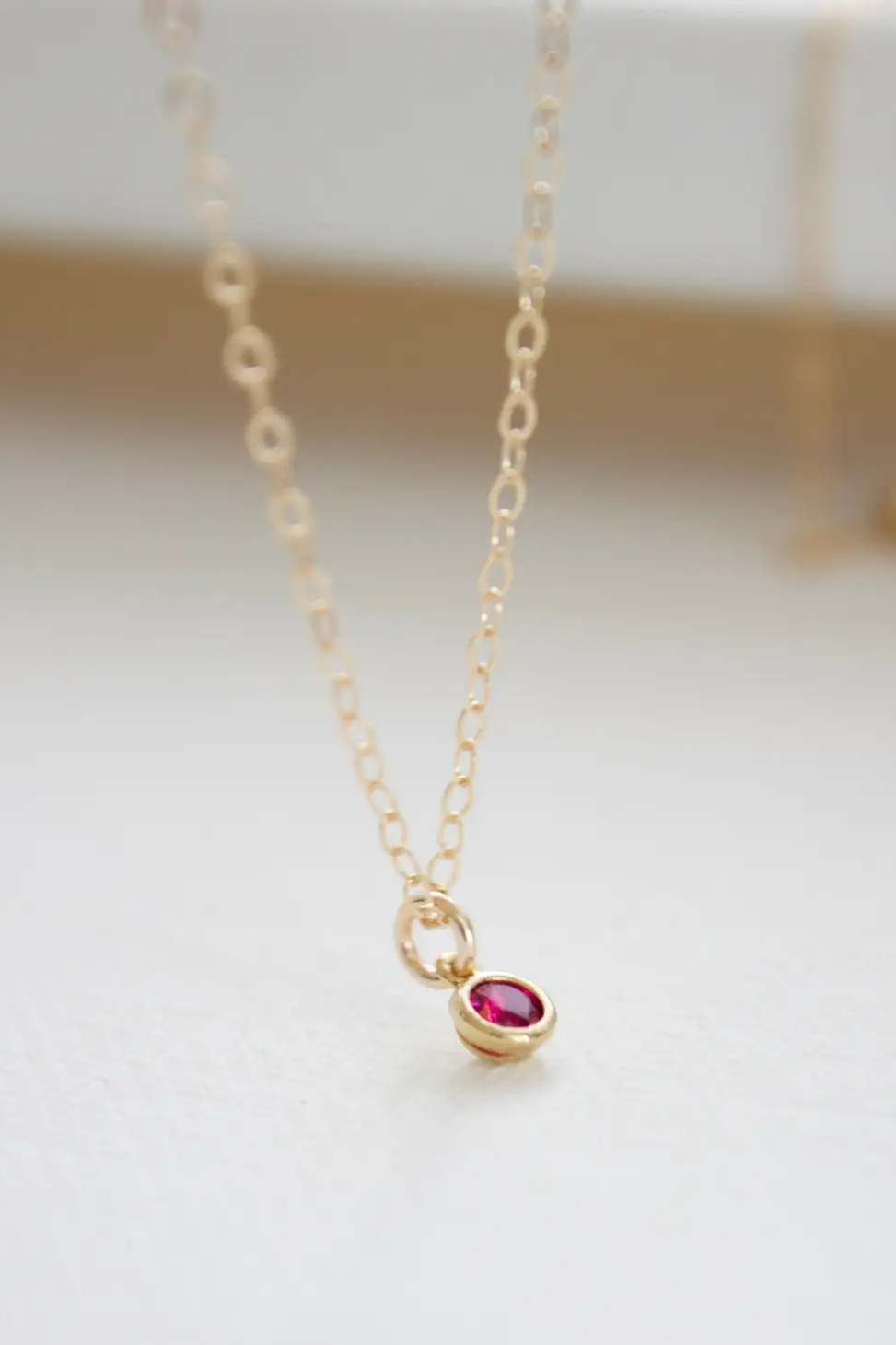 Miniature Birthstone Necklace