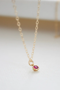 Miniature Birthstone Necklace