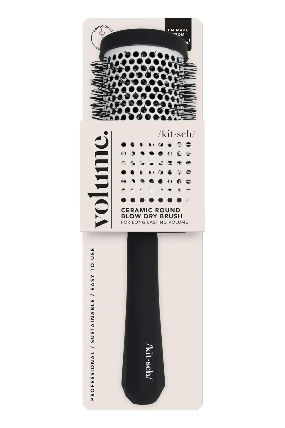 Round Blow Dry Brush in Recycled Plastic