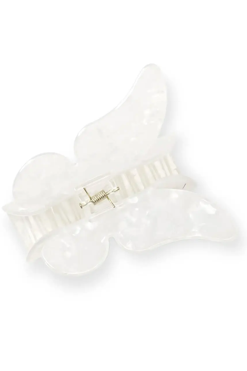 Eco-Friendly Claw Clip - White Butterfly