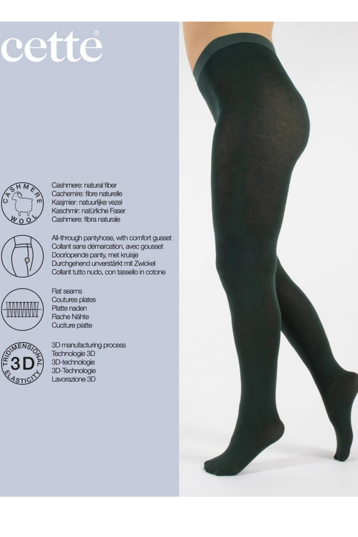 Cashmere Wool Tights 150 Den, Wool Pantyhose, Winter Tights