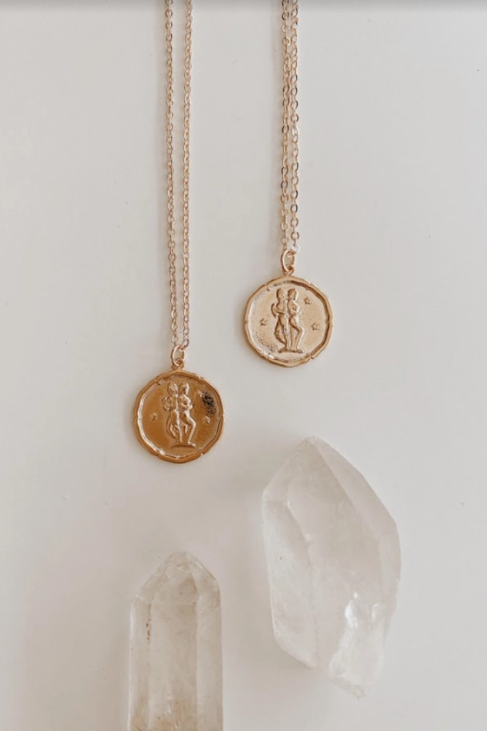 Astrological Coin Necklace (Gold)