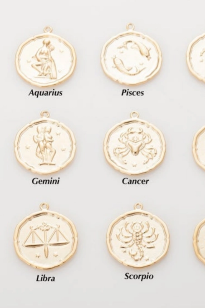 Astrological Coin Necklace (Gold)