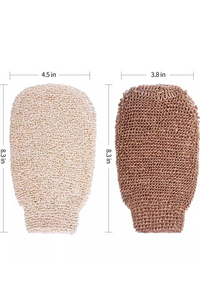 Bath Hemp Fiber Body Exfoliating Scrubber Glove