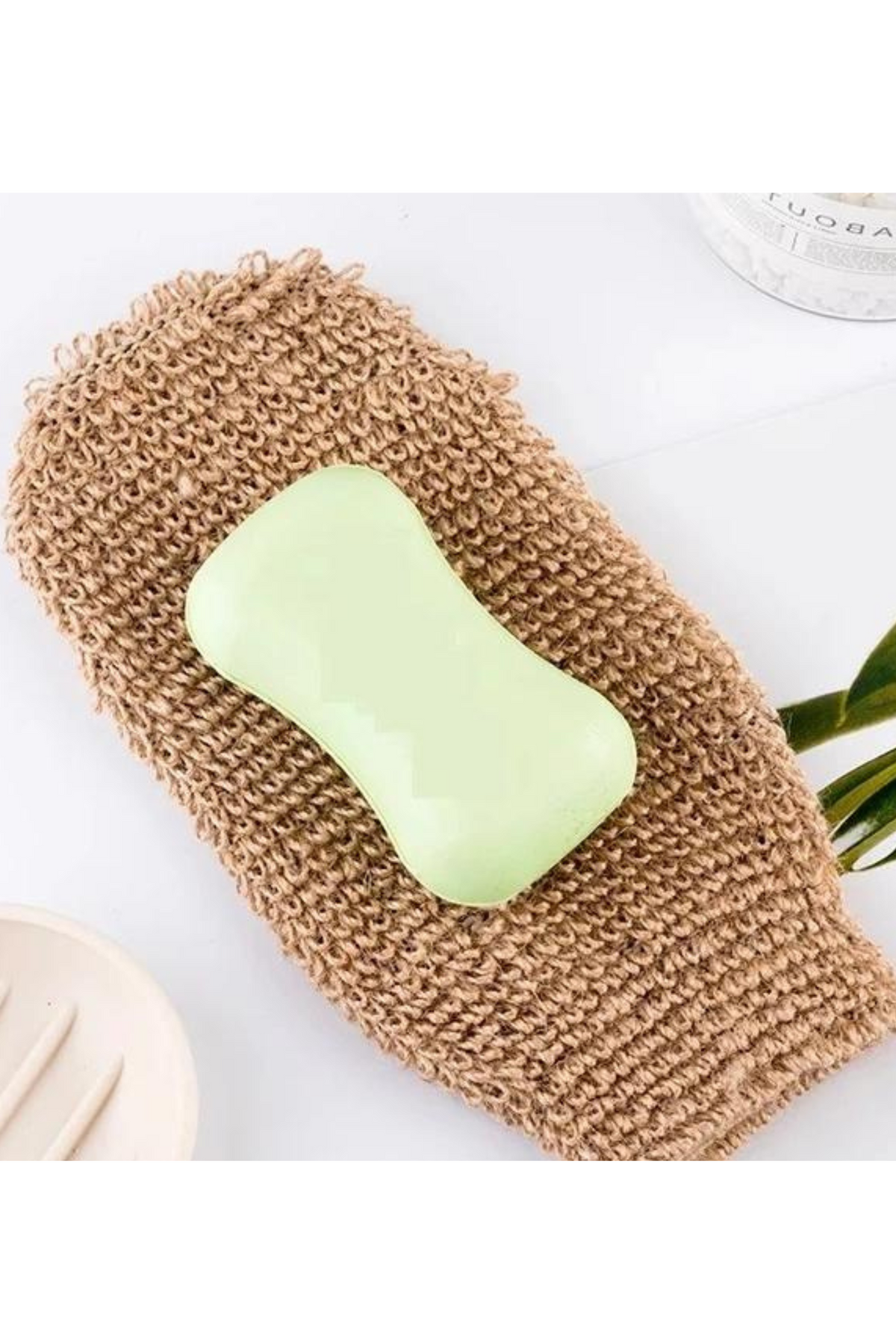 Bath Hemp Fiber Body Exfoliating Scrubber Glove