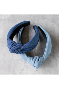 Denim Knotted Headband