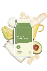 Avocado Banana Milk Hydrating Plant-Based Milk Sheet Mask