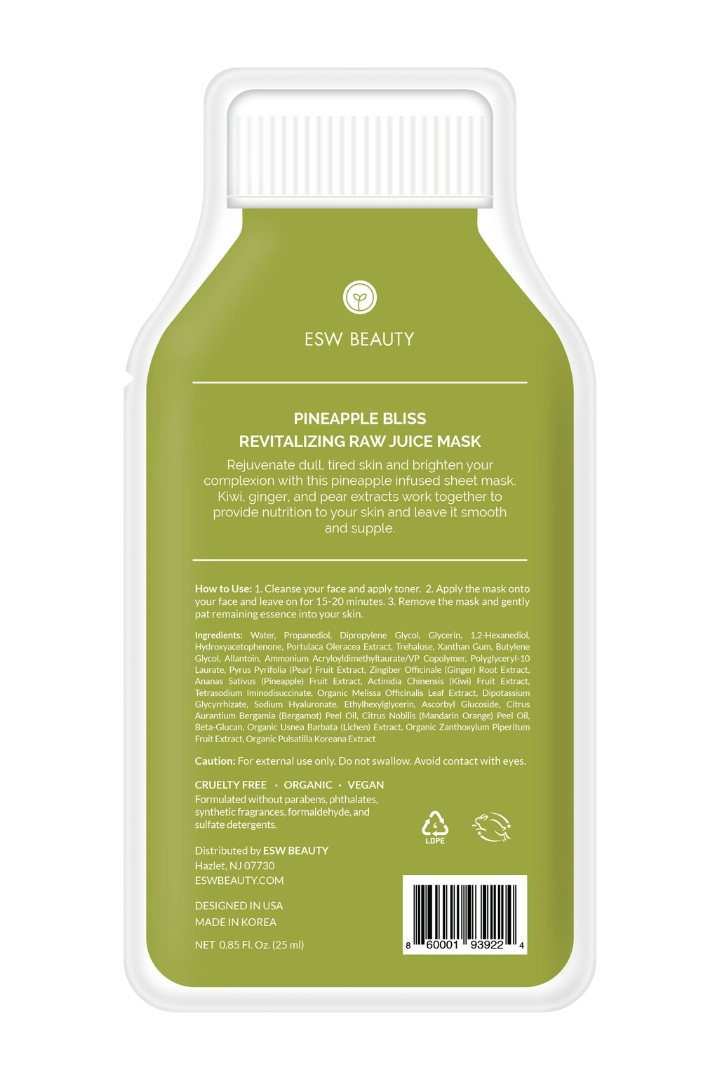 Pineapple Bliss Revitalizing Raw Juice Sheet Mask