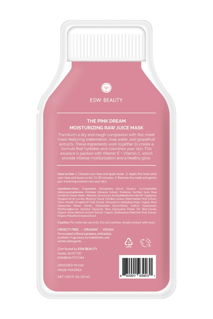 the Pink Dream Moisturizing Raw Juice Sheet Mask