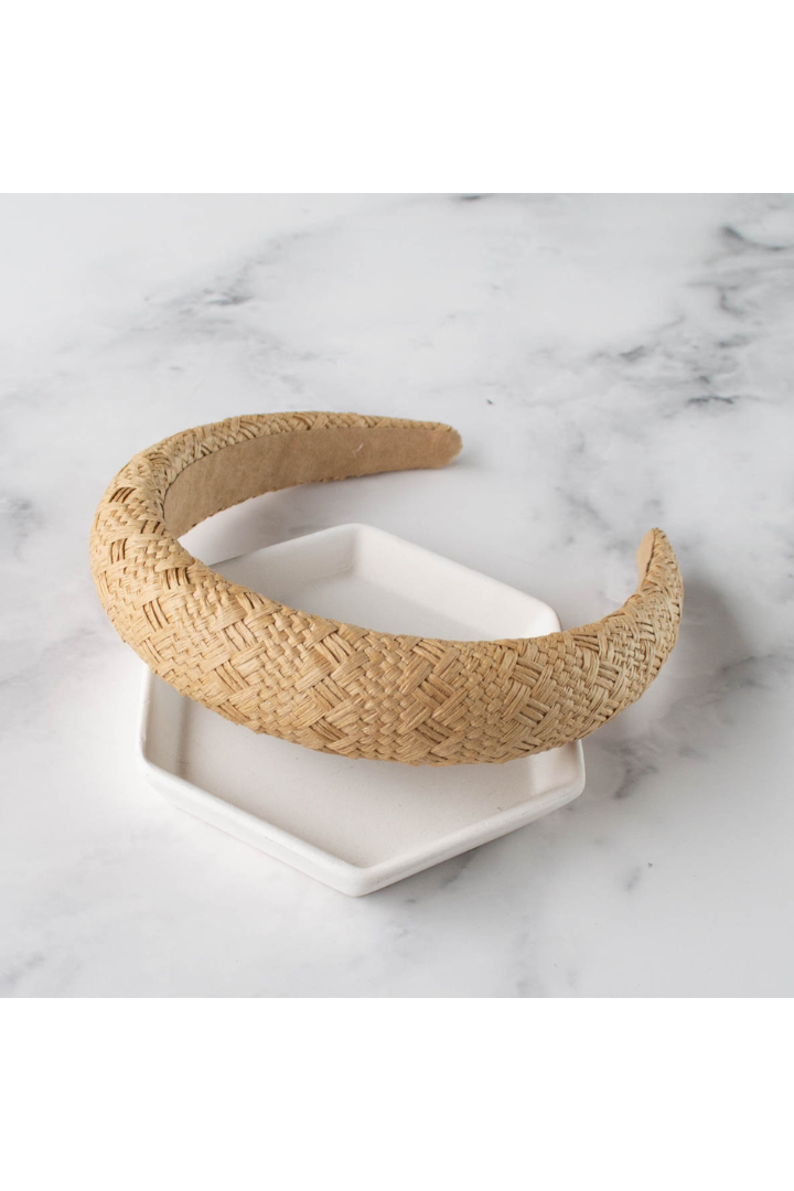 Natural Puff Rattan Headband