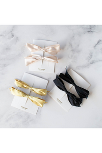 Satin Hair Bow Pin Set