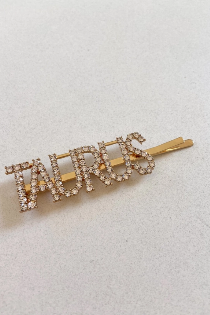 Zodiac Astrology Rhinestone Hair Clip