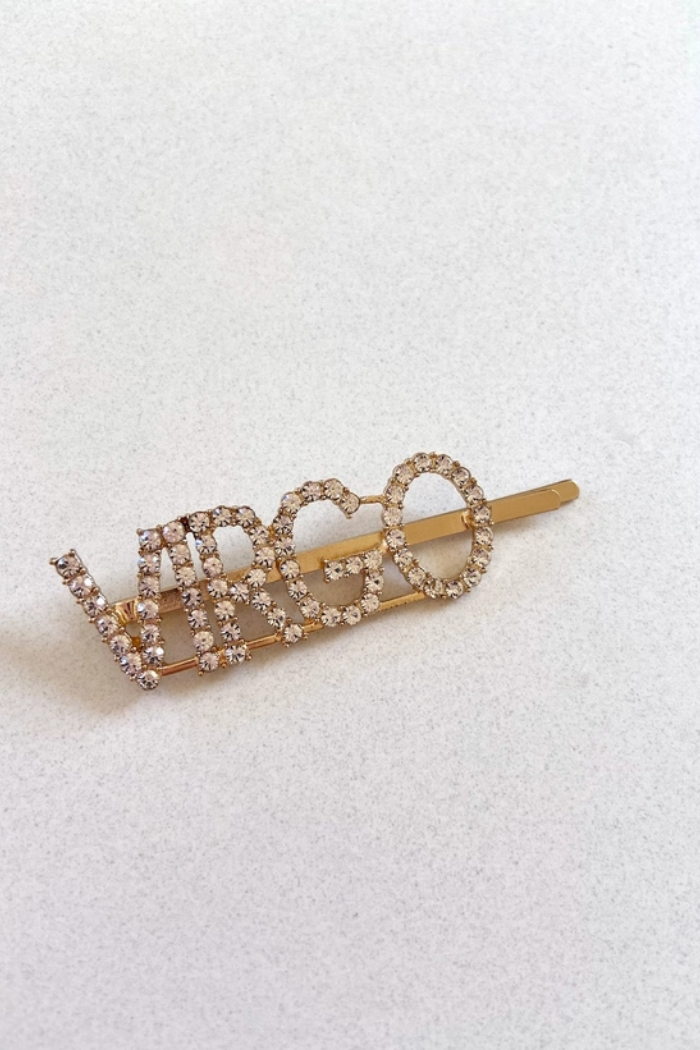 Zodiac Astrology Rhinestone Hair Clip