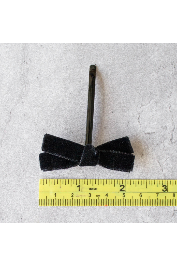 Velvet Bow Hair Bobby Pin Set