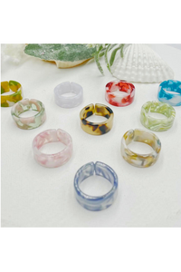 Colorful Funny Resin Ring