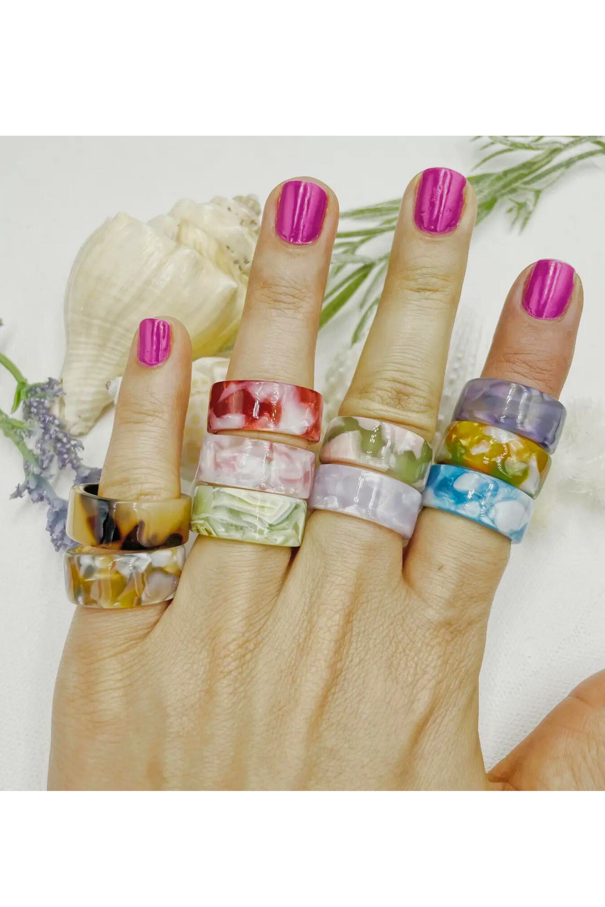 Colorful Funny Resin Ring