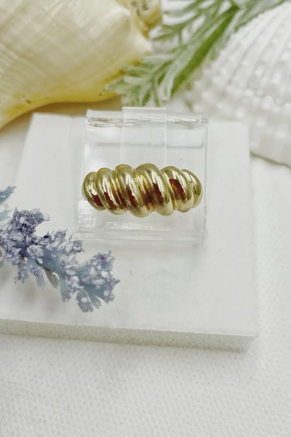 Croissant Chunky Adjustable Ring