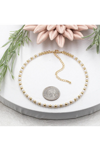 Dainty Beaded Pearls Choker