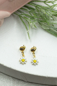 Dainty Daisy Flower Earrings